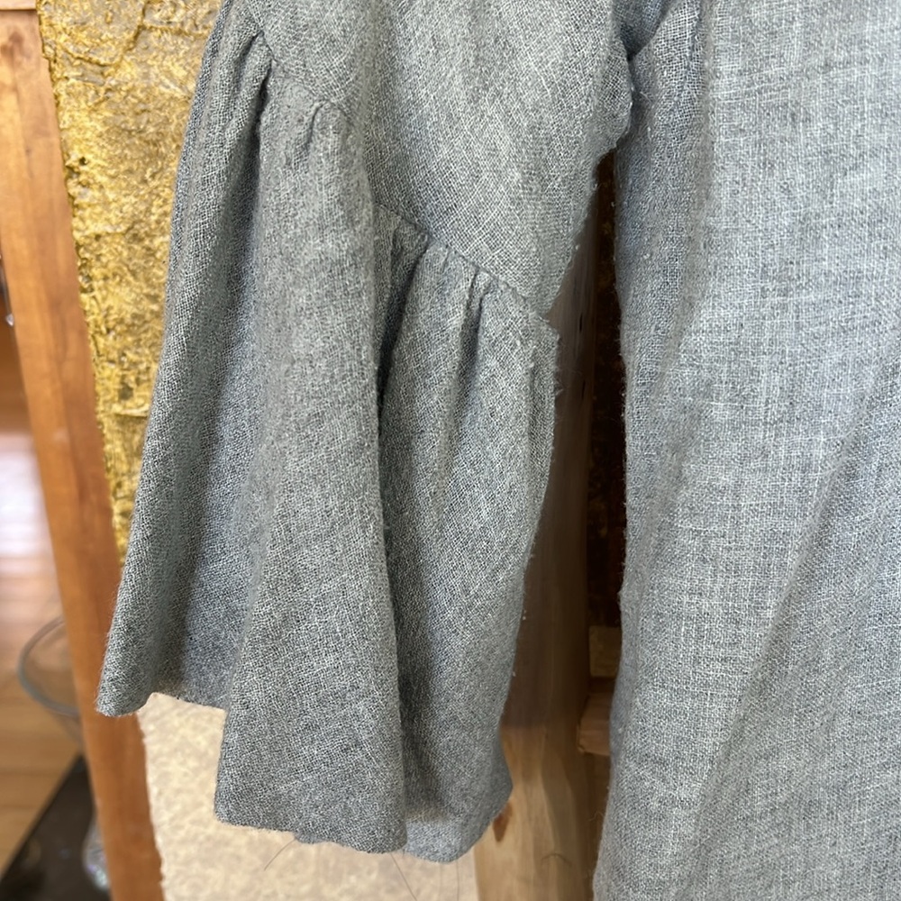 Zara Basic Women’s Collarless Cropped Heather Gre… - image 8